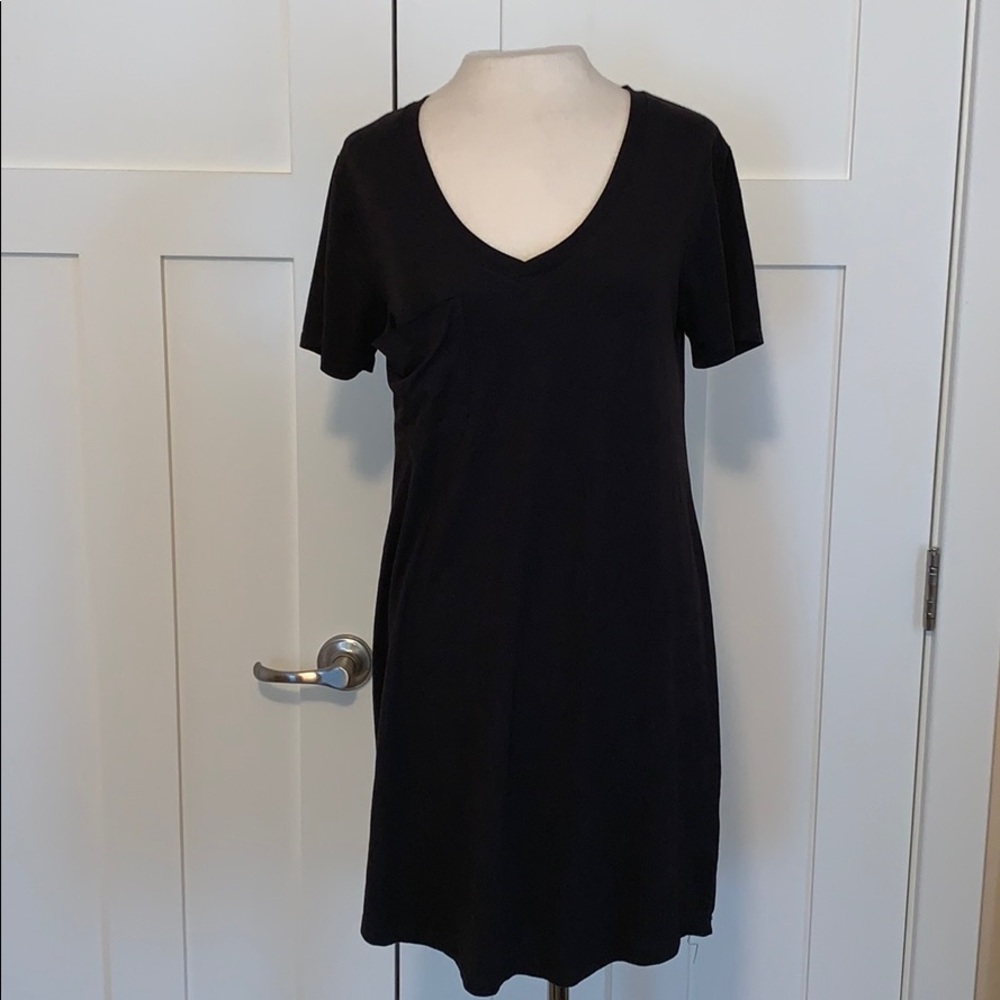 V neck T-shirt dress